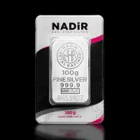استثنائی ترین قیمت شمش نقره 100گرمی ندیر ساچمه طلا