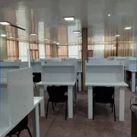 میز مطالعه دونفره و صندلی صدفی