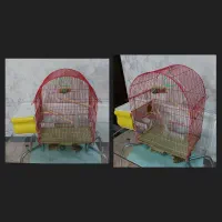 قفس پرنده با لانه و تجهیزات کامل و نو