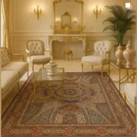 فرش دستباف گنبدی اعلای  گل ابریشم تبریز( جفت )|فرش|مشکیندشت, |دیوار