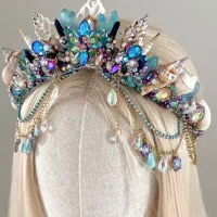 تاج و تل بچه گانه صدفی