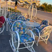 میز و صندلی باغی/ مدل گلبرگ سبک و اقتصادی|صندلی و نیمکت|چالوس, |دیوار