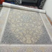 دو عدد فرش سلطنتی کرم طلایی