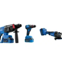 کیت ۳عدد دریل،بتن کن، فرز شارژی براشلس rex