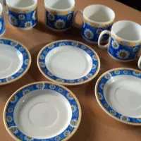 استکان نعلبکی  گل پنبه پارچ و لیوان  آنتیک قدیمی|کلکسیون اشیاء عتیقه|تبریز, |دیوار