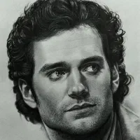 نقاشی چهره سیاه قلم