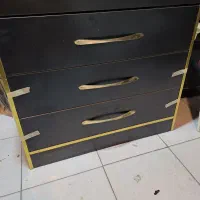 کنسول سه کشوعی با ریل خارجی های گلاس