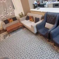 مبل ۷نفره،میزعسلی،پرده