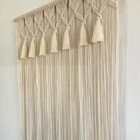 پرده مکرومه|پرده، رانر، رومیزی|محمدیه-قزوین, |دیوار