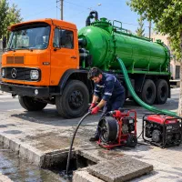 لوله بازکنی تخلیه چاه قم بازدید رایگان ۲۴ساعته