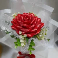 گل روبانی|گل مصنوعی|درمیان, |دیوار