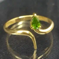 انگشتر طلا مزین به دمانتوئید کرمان|جواهرات|کرمان, |دیوار