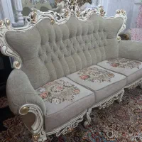 مبلمان استیل ۹ نفره تمام چوب در حد نونو