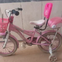 ۲ عدد دوچرخه ۱۶ صورتی دخترانه اکبند در حد