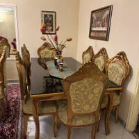 سرویس مبل سلطنتی ۹ نفره + میز ناهارخوری ۸ نفره|مبلمان خانگی و میز عسلی|گرگان, |دیوار