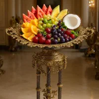 کنارسالنی نوع فلز برنز چینی اصل طلاکوب