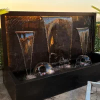 آبنما ابنما ترکیب پرده ای قارچی|صنایع دستی و سایر لوازم تزئینی|اصفهان, قهجاورستان|دیوار