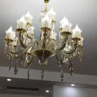 لوستر برنز ۱۵ شاخه|لوستر و چراغ آویز|اهواز, کوی مهدیس|دیوار