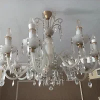 دو عدد لوستر جفت کریستالی.