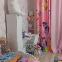 رو تختی و پرده کودک طرح پونی