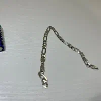 دستبند نقره فیگارو ایتالیایی