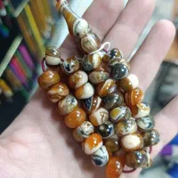 تسبیح کهربا پرچمی صدفی کد31