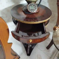 میز عسلی چوب راش با طراحی منبت طلایی|مبلمان خانگی و میز عسلی|تهران, بروجردی|دیوار