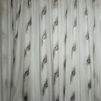 سه عدد پرده حریر شاین طرح دار