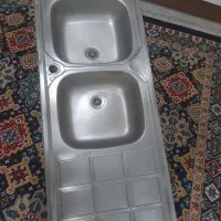 سینک ظرفشویی دوقلو در حد نو جنس خوب