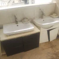 دو عدد دستشویی لگن دوقلو وگاز  صفحه ای و هود