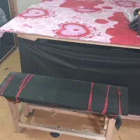 میز و نیمکت خیاطی چوبی