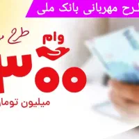 وام طرح مهربانی بانک ملی