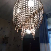 لوستر لاله ۳ طبقه آبشاری + ۶ عدد دیواری ، سِت کامل