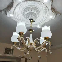 لوستر پنج شاخه|لوستر و چراغ آویز|رباطکریم, رباطکریم|دیوار