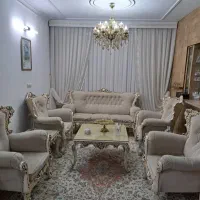 مبل وغذاخوری ومیز شیشه ای دودی وسیستم صوتی DVD