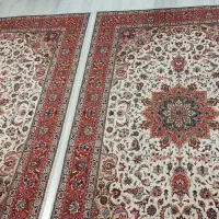 یک جفت فرش ۶ متری دستباف کرم اصفهان