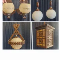 لوستر چوبی و دیوار کوب