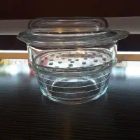 بخار پز و قابلمه پیرکس اصل سه تکه دو کاره