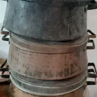 دیگ مسی دست دو و قدیمی