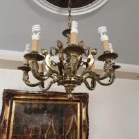 لوستر ۸ شاخه برنز (اگرلوستر با اصالت میخوای)|لوستر و چراغ آویز|کرج, ساسانی (قلمستان)|دیوار