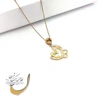 فروش گردنبند پروانه طلای ۱۸ عیار اجرت استثنایی