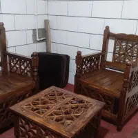 صندلی تک نفره چوبی سنتی|مبلمان خانگی و میز عسلی|اراک, |دیوار