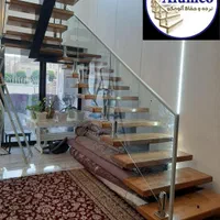 نرده استیل شیشه‌ای مدرن|مصالح و تجهیزات ساختمان|قم, بنیاد|دیوار