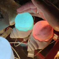 آباژور شب خواب پایه صدفی