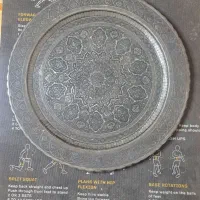 سینی قلم زنی مسی|کلکسیون اشیاء عتیقه|تهران, بلوار کشاورز|دیوار