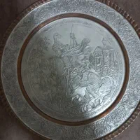 سینی عتیقه قدیمی قلم کاری