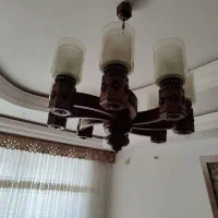 لوستر چوبی۸شاخه|لوستر و چراغ آویز|شاهرود, |دیوار