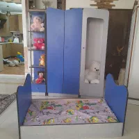 تخت و کمد بچه، تشک ،در حد نو|تخت و سرویس خواب|آران و بیدگل, |دیوار
