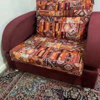 مبل راحتی یکنفره تختخواب شو طرح دار|مبلمان خانگی و میز عسلی|تهران, دردشت|دیوار