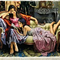 فرش دستباف مهرخواهری ابریشم